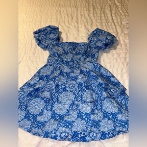Blue  floral dress. Good quality shein